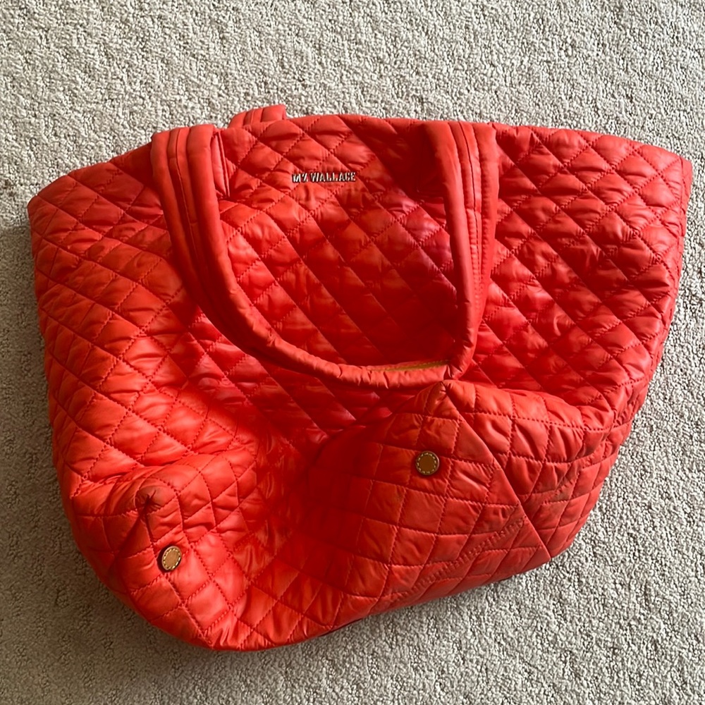 MZ Wallace Medium Metro Tote Tiger Lily Orange